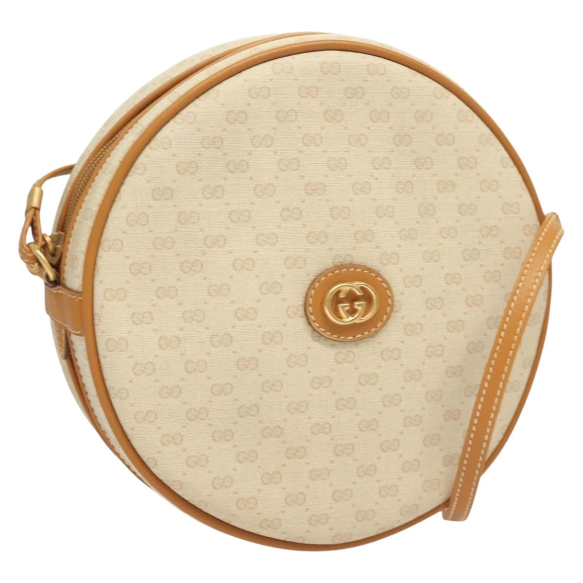 GUCCI Micro GG Supreme Shoulder Bag PVC Beige Gold 007 115 0088 Auth BA3970