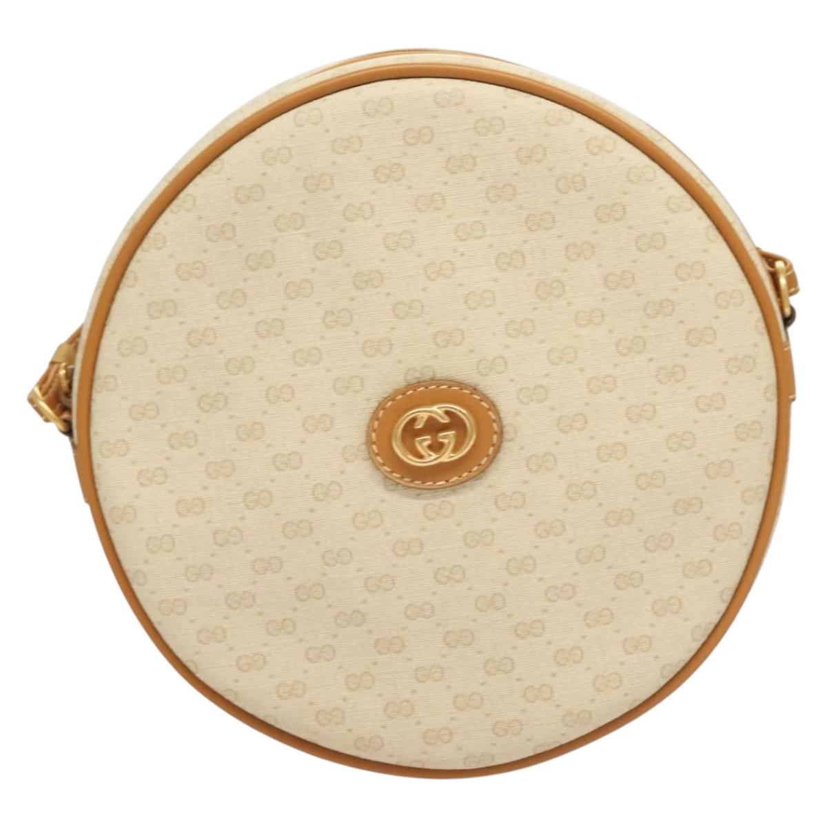 GUCCI Micro GG Supreme Shoulder Bag PVC Beige Gold 007 115 0088 Auth BA3970
