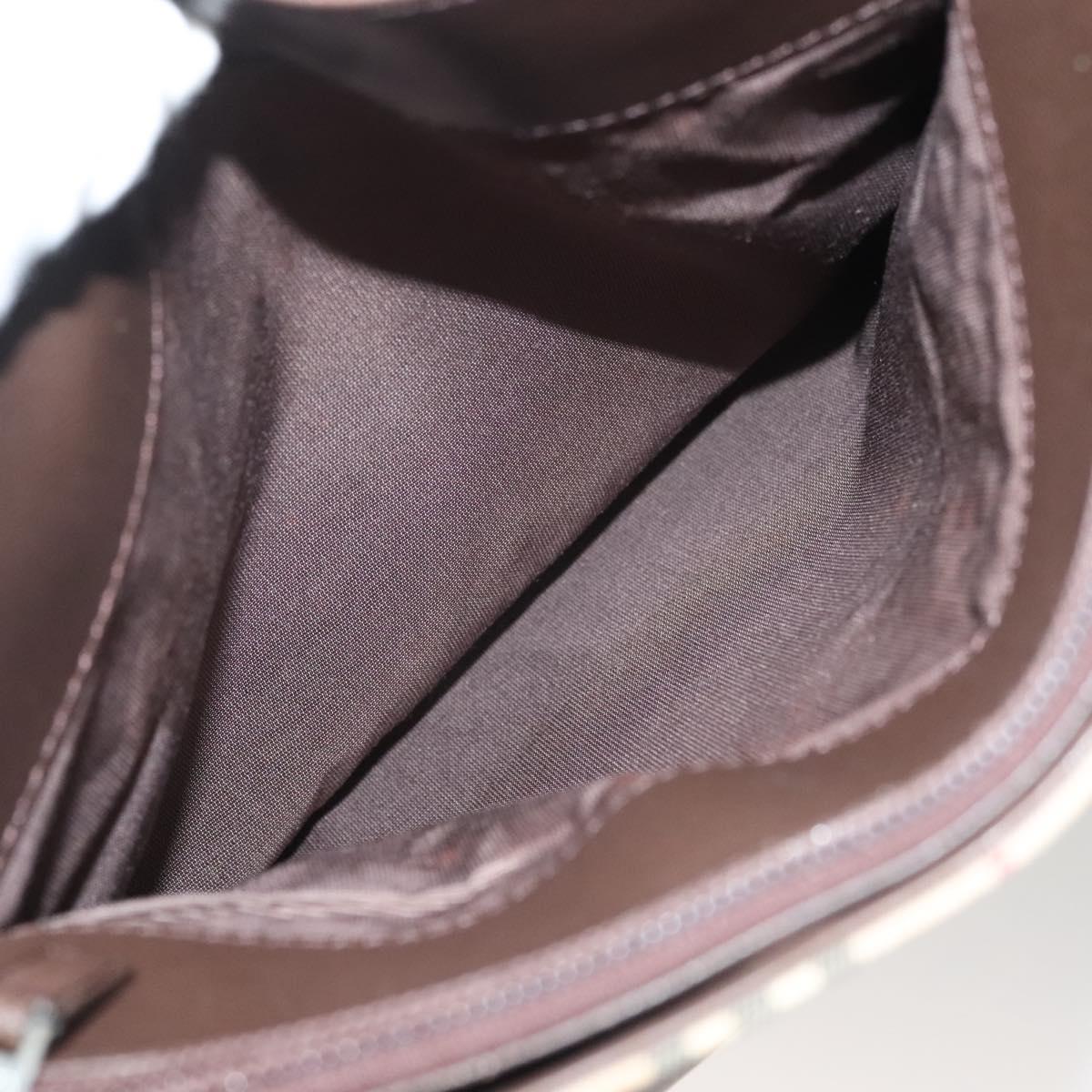 BURBERRY Nova Check Tote Bag Canvas Beige Silver Auth BA3977