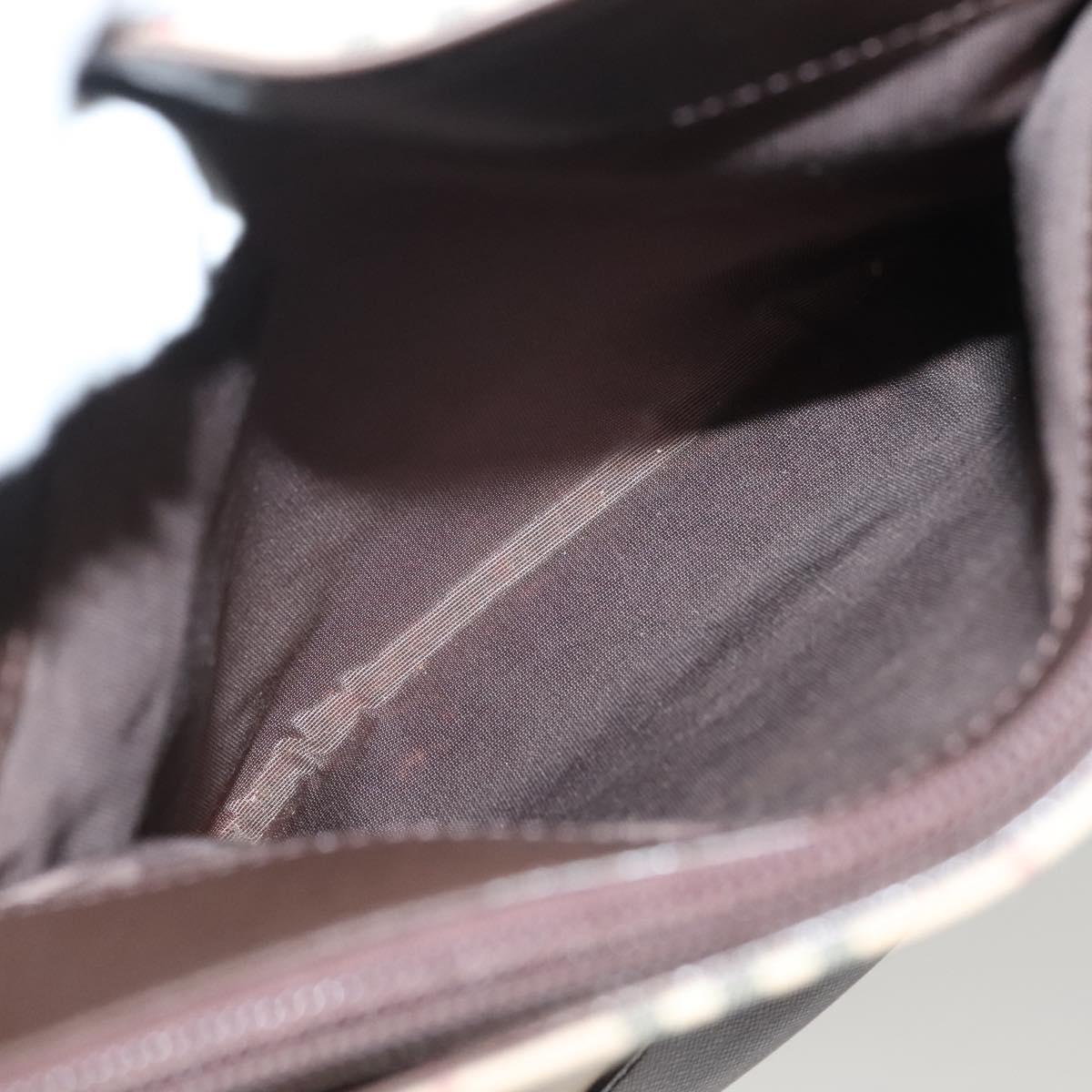 BURBERRY Nova Check Tote Bag Canvas Beige Silver Auth BA3977