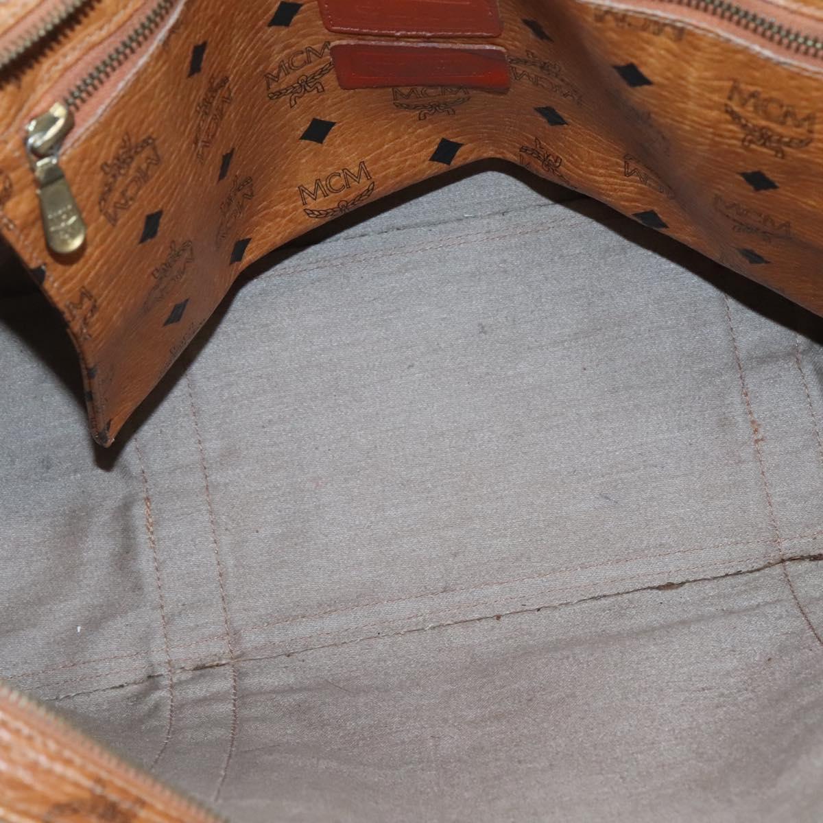 MCM Logogram Vicetos Shoulder Bag PVC Leather Brown Auth BA3979