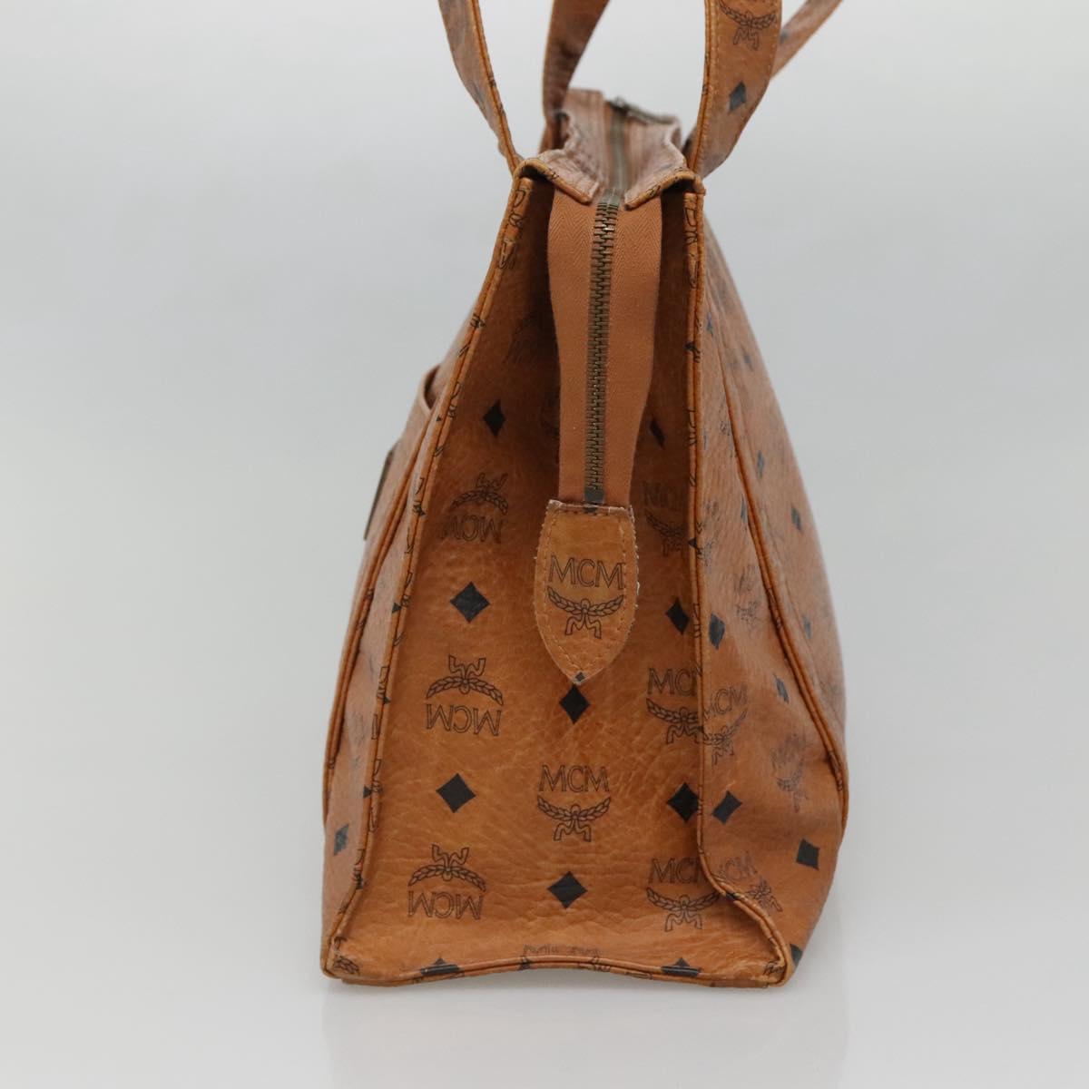 MCM Logogram Vicetos Shoulder Bag PVC Leather Brown Auth BA3979