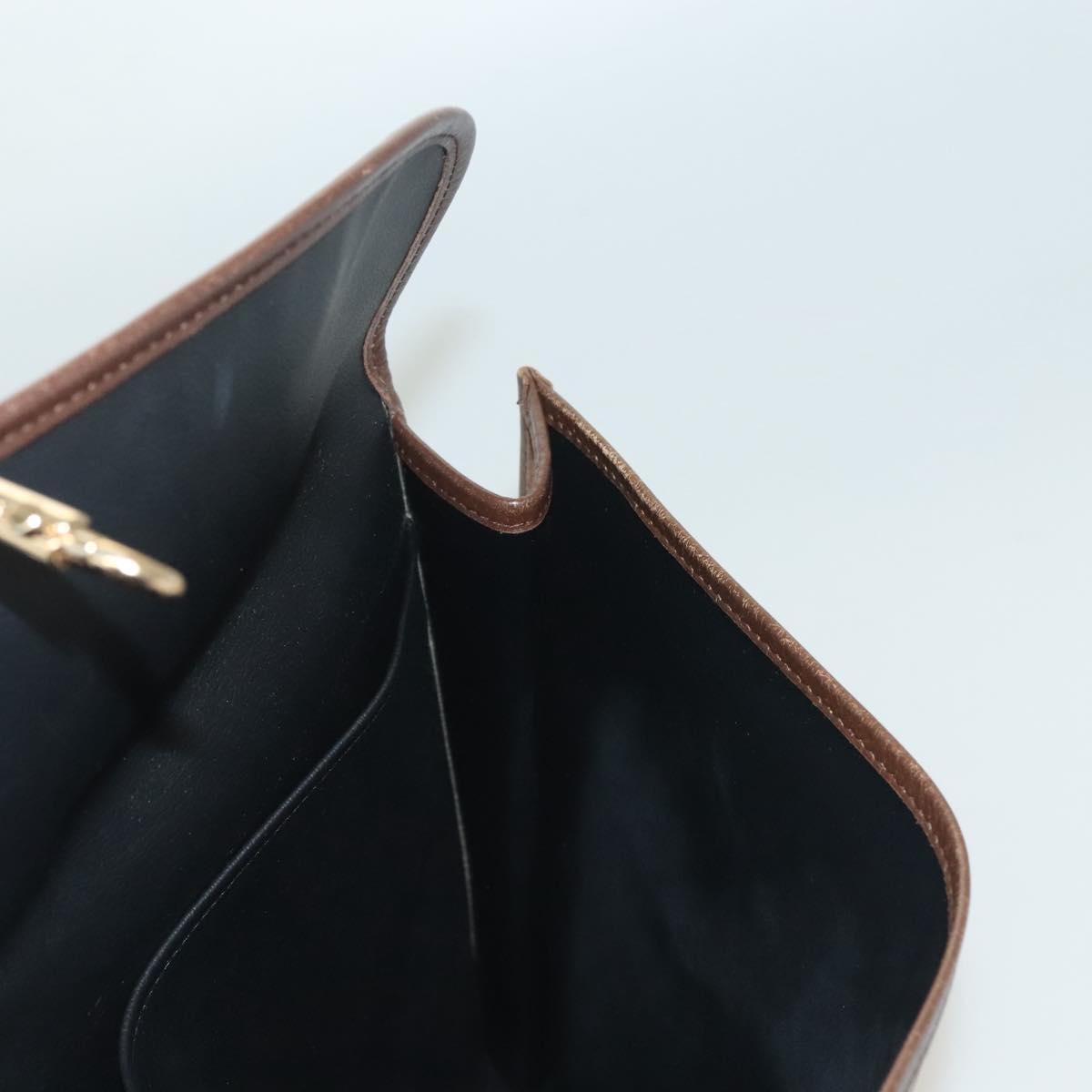 Burberrys Nova Check Document Case Clutch Bag Canvas Beige Gold Auth BA3988