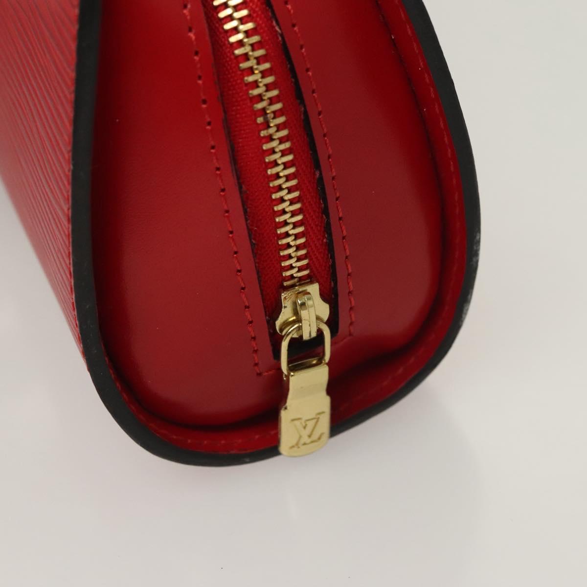 LOUIS VUITTON Epi Dauphine PM Pouch Castilian Red M48447 LV Auth BA3996