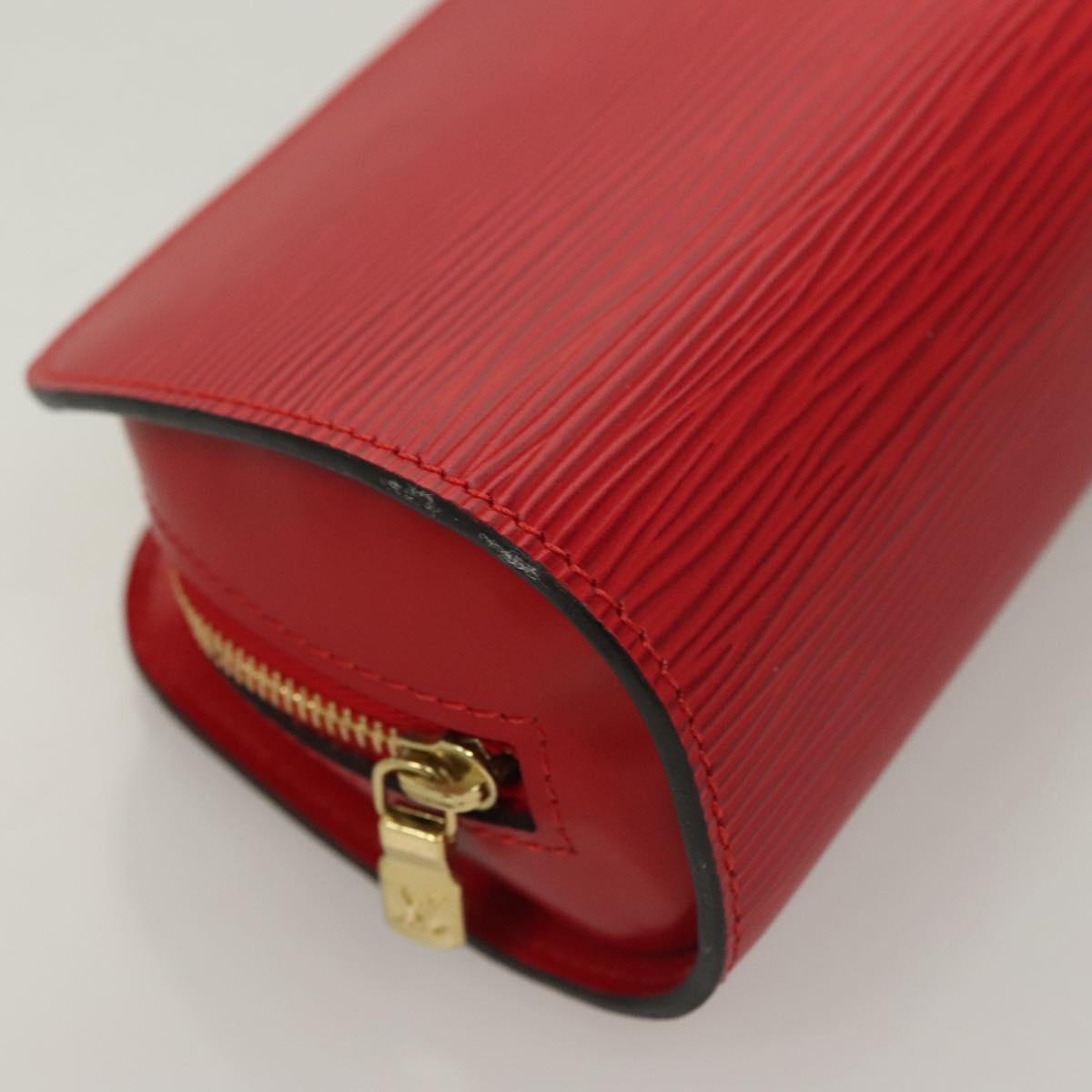 LOUIS VUITTON Epi Dauphine PM Pouch Castilian Red M48447 LV Auth BA3996