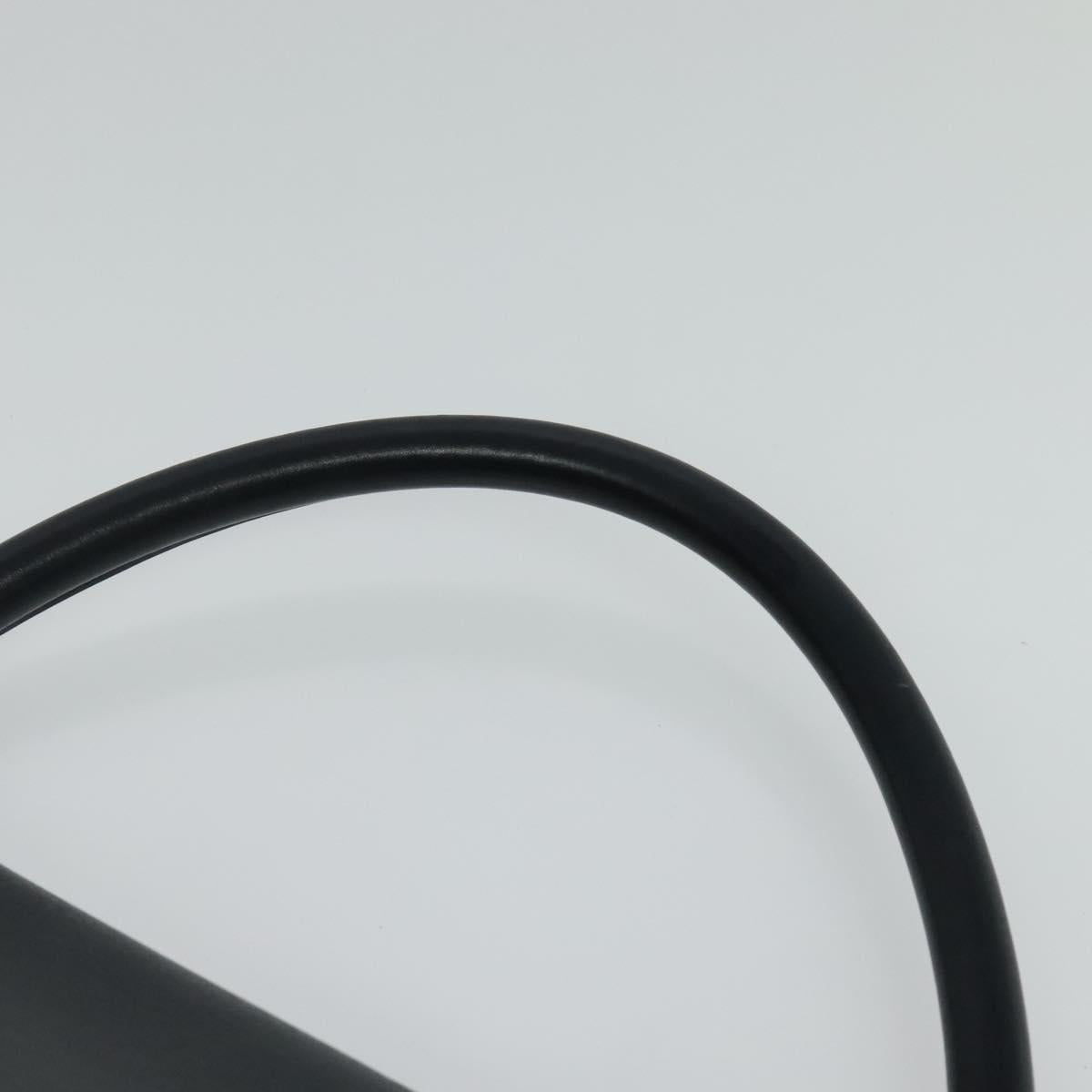 CELINE Trapeze Hand Bag Leather 2way Navy Gold Auth BA400