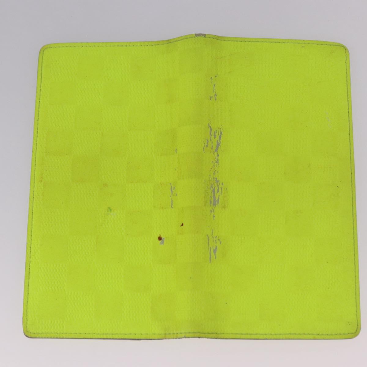 LOUIS VUITTON Damier Infini Brazza Portefeuille Wallet Green N62230 Auth BA4000