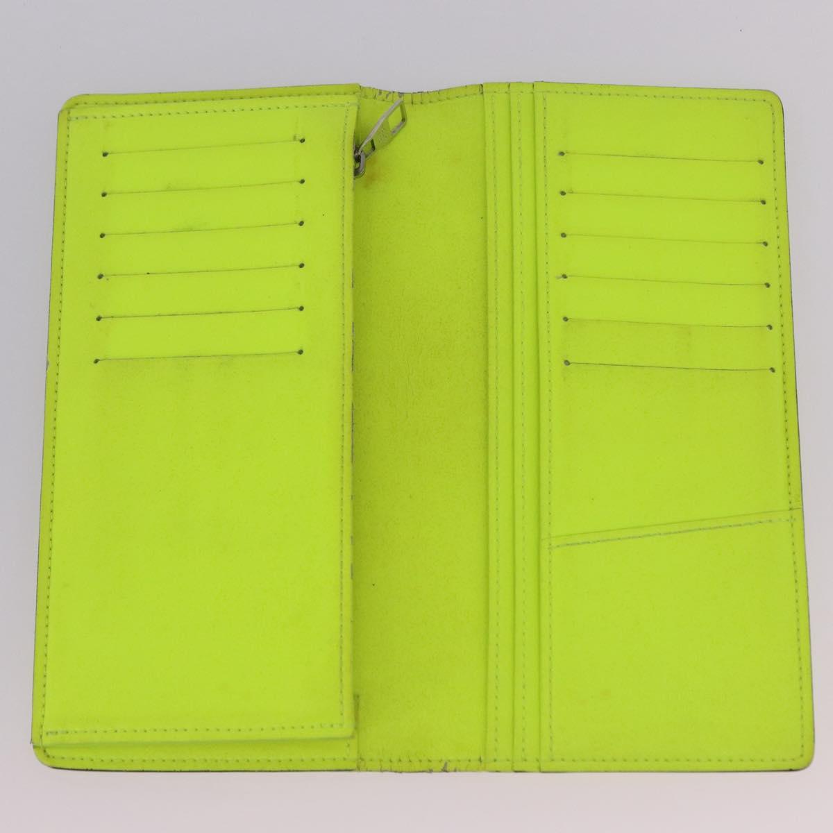 LOUIS VUITTON Damier Infini Brazza Portefeuille Wallet Green N62230 Auth BA4000