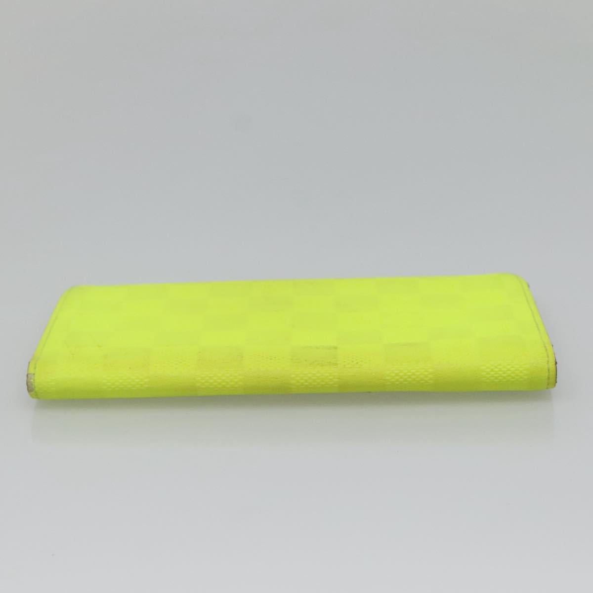 LOUIS VUITTON Damier Infini Brazza Portefeuille Wallet Green N62230 Auth BA4000