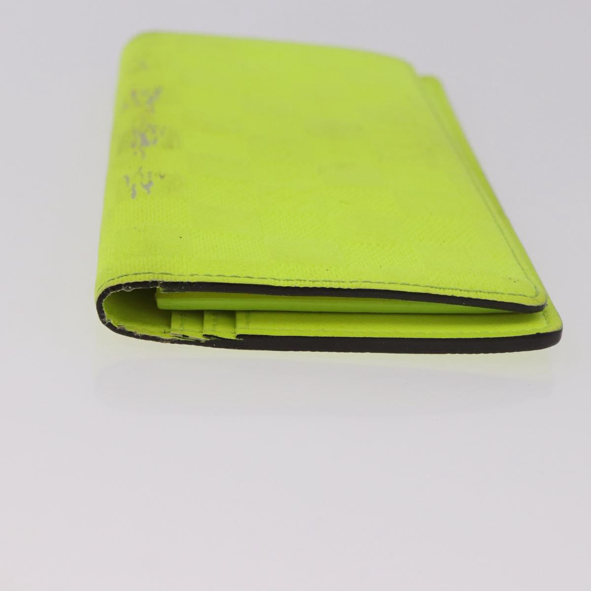 LOUIS VUITTON Damier Infini Brazza Portefeuille Wallet Green N62230 Auth BA4000