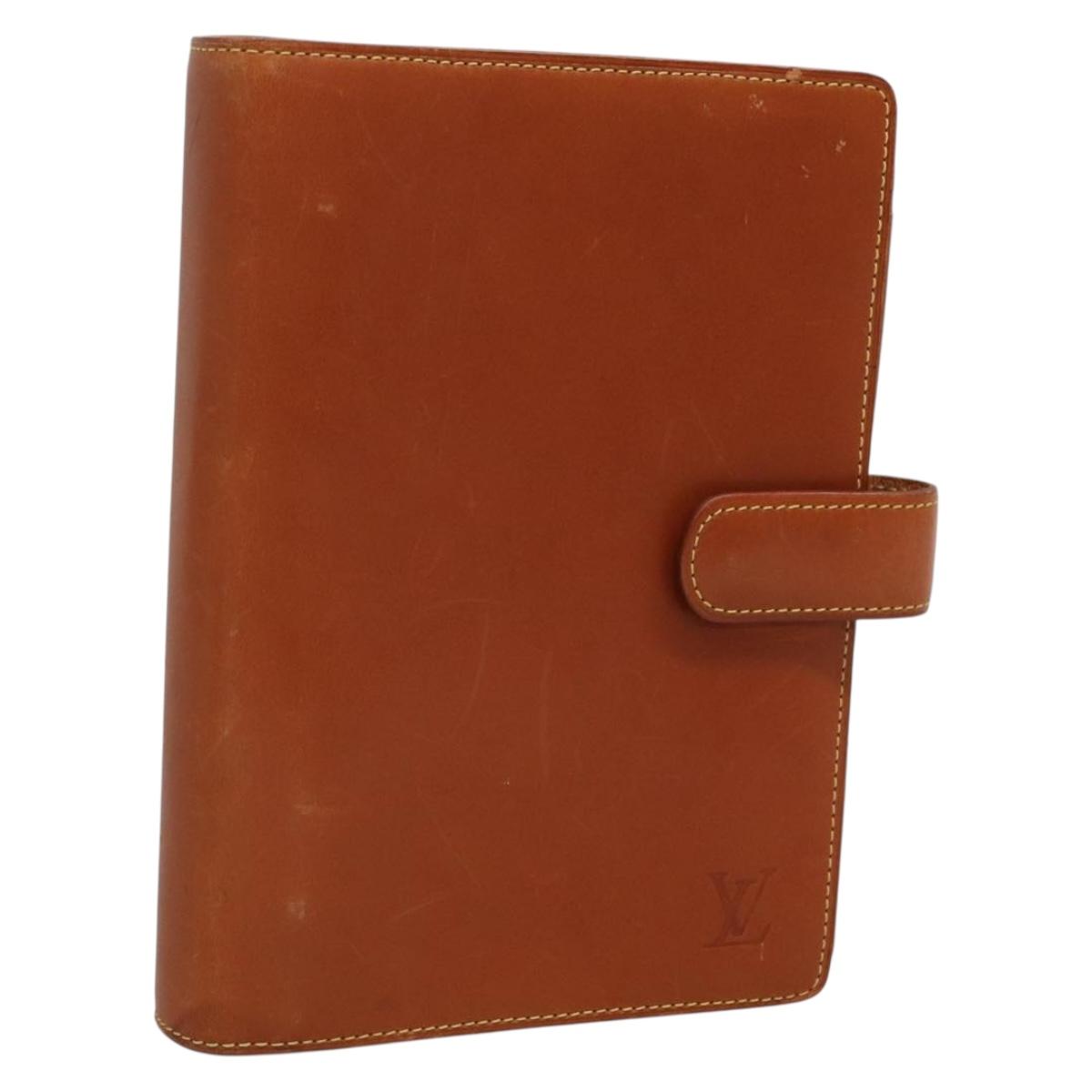 LOUIS VUITTON Nomad Agenda MM Day Planner Cover Brown R20473 LV Auth BA4001