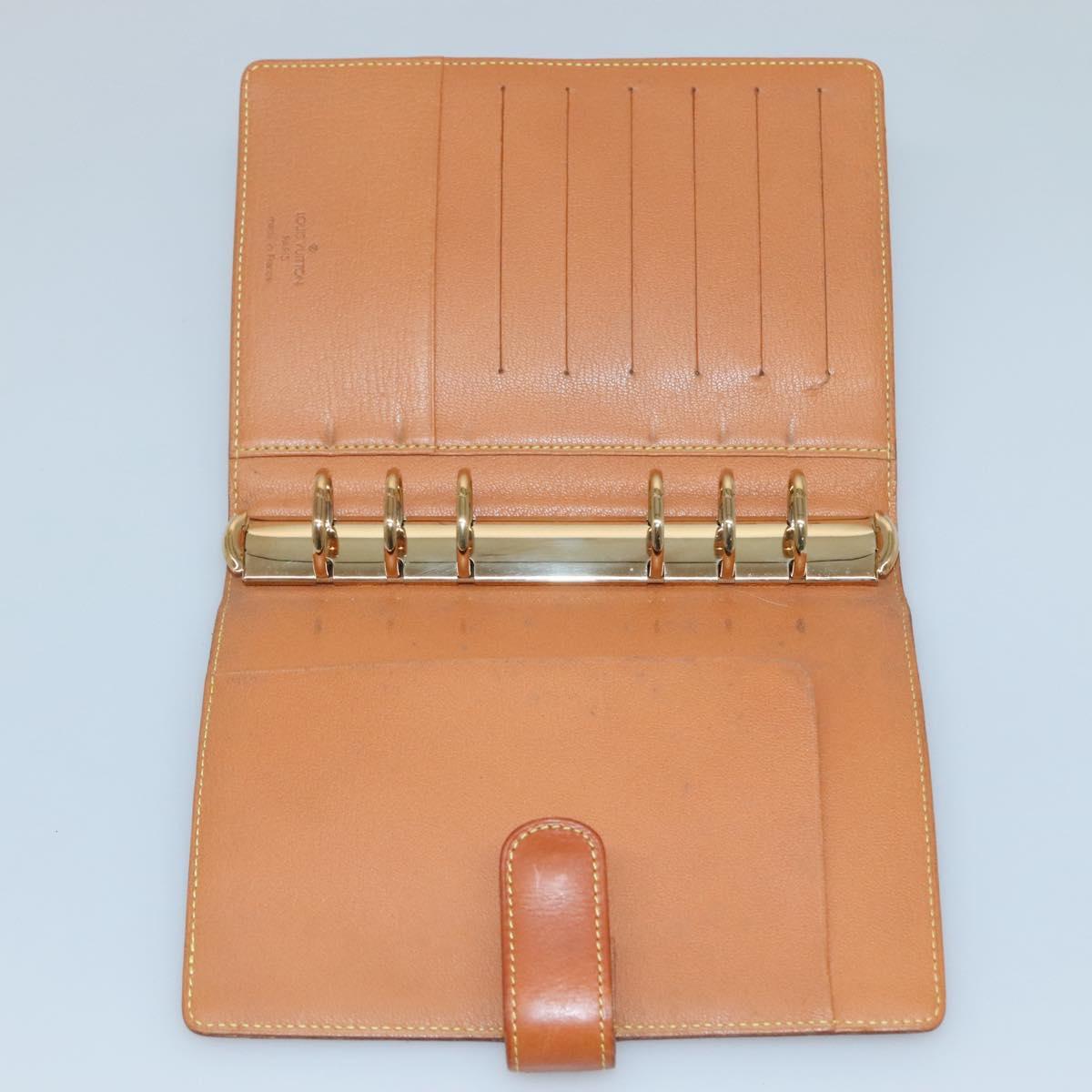 LOUIS VUITTON Nomad Agenda MM Day Planner Cover Brown R20473 LV Auth BA4001