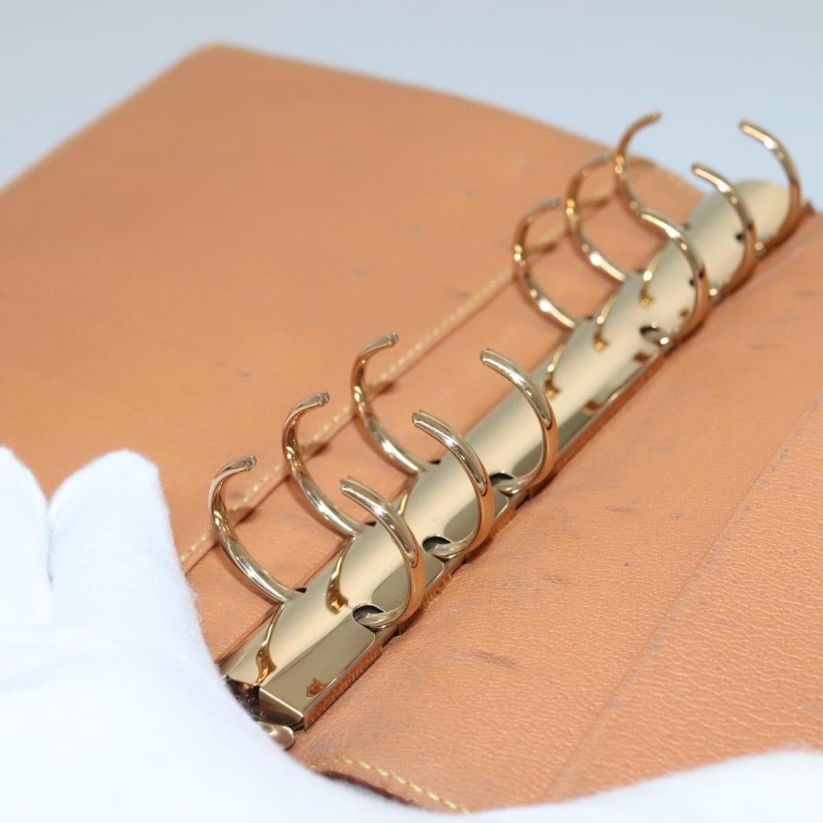 LOUIS VUITTON Nomad Agenda MM Day Planner Cover Brown R20473 LV Auth BA4001