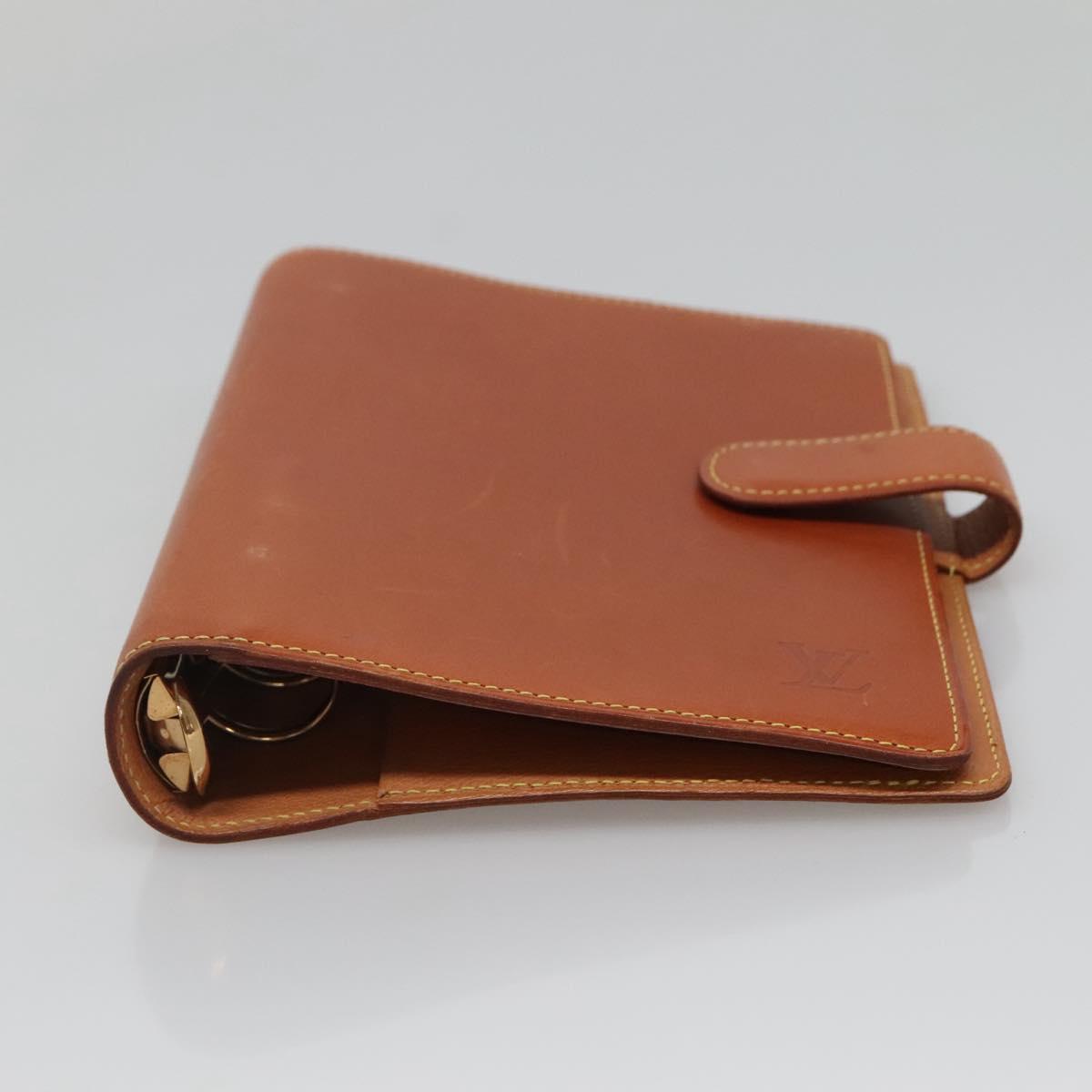 LOUIS VUITTON Nomad Agenda MM Day Planner Cover Brown R20473 LV Auth BA4001