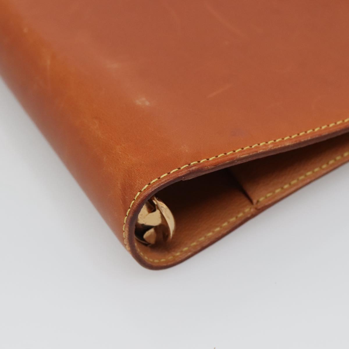 LOUIS VUITTON Nomad Agenda MM Day Planner Cover Brown R20473 LV Auth BA4001