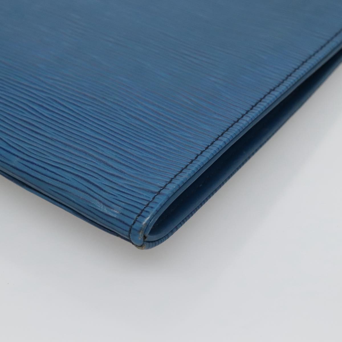 LOUIS VUITTON Epi Jena Clutch Bag Blue M52715 LV Auth BA4006