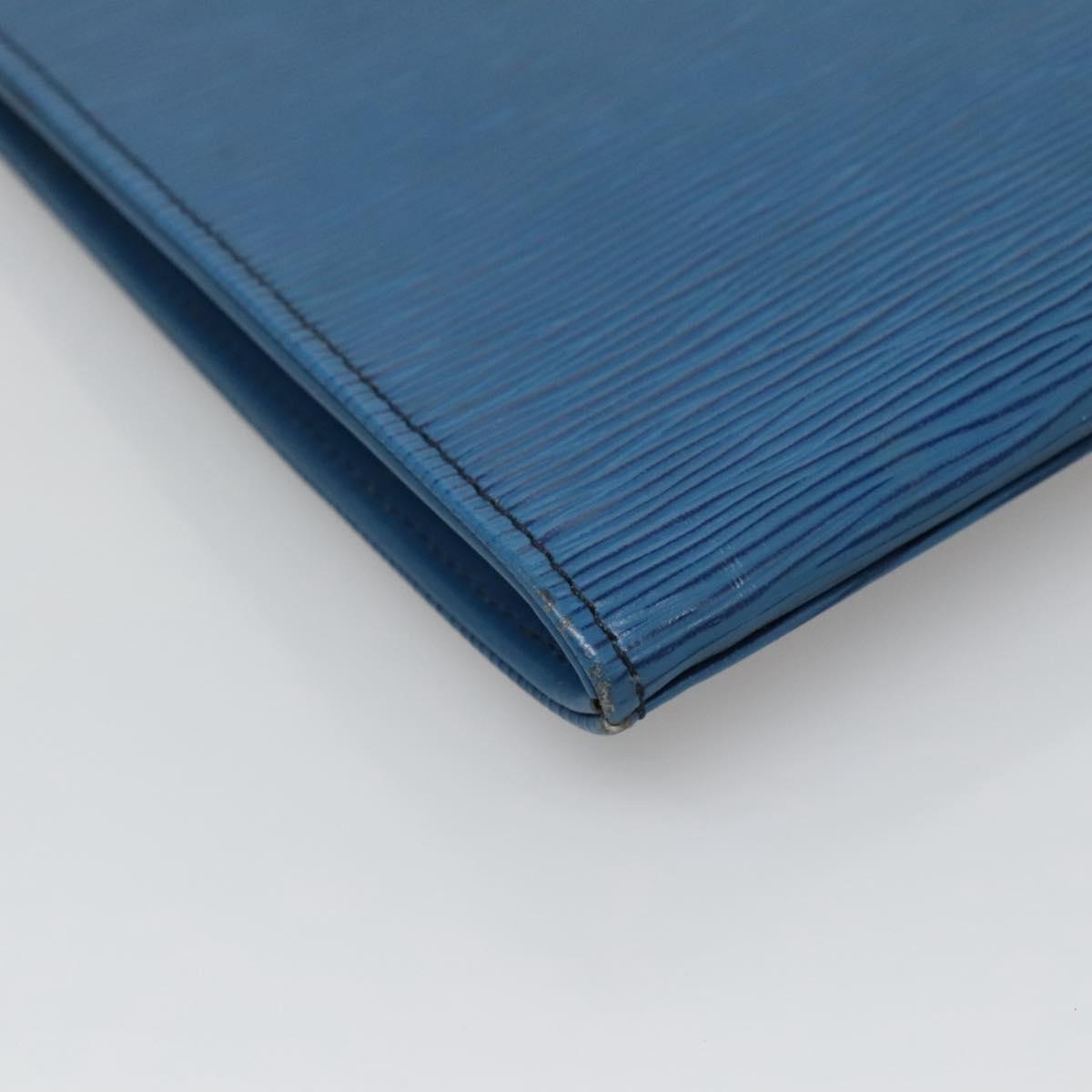 LOUIS VUITTON Epi Jena Clutch Bag Blue M52715 LV Auth BA4006
