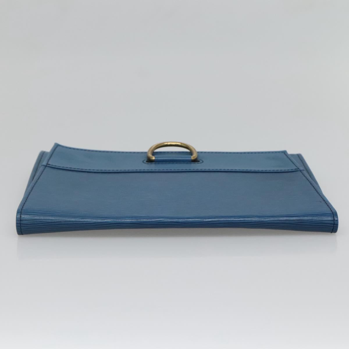 LOUIS VUITTON Epi Jena Clutch Bag Blue M52715 LV Auth BA4006