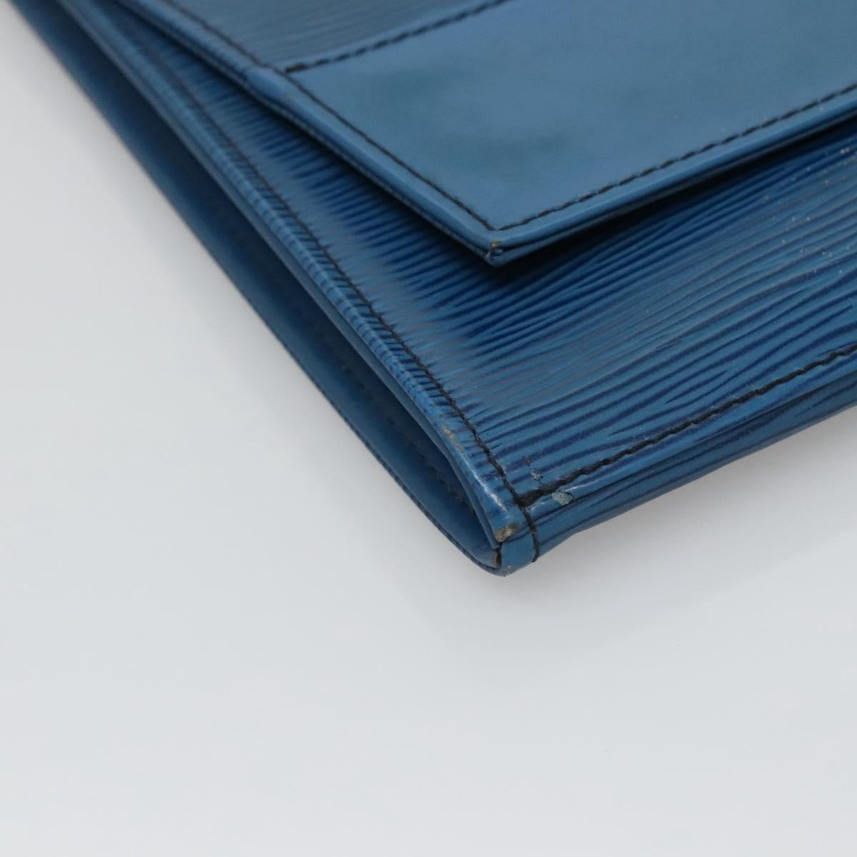 LOUIS VUITTON Epi Jena Clutch Bag Blue M52715 LV Auth BA4006