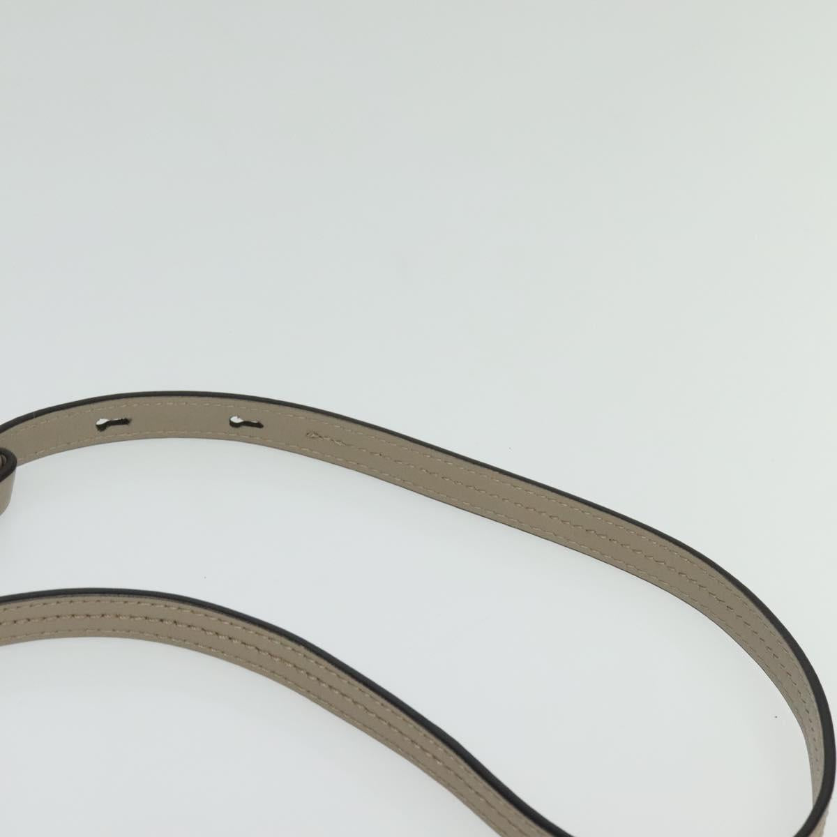 Chloe Fay Shoulder Bag Leather Greige Gold Auth BA4020