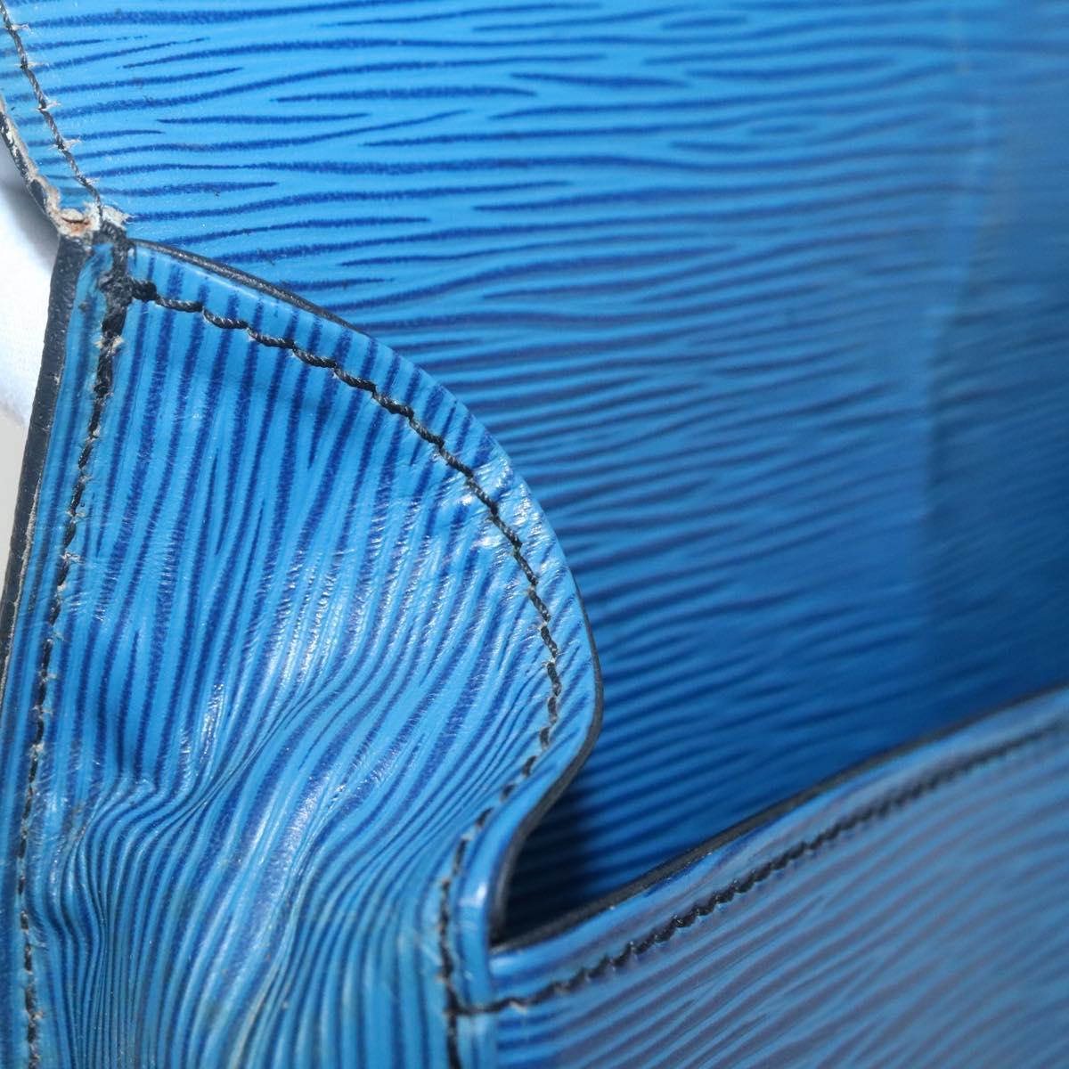 LOUIS VUITTON Epi Saint Cloud GM Shoulder Bag Toledo Blue M52195 LV Auth BA4032