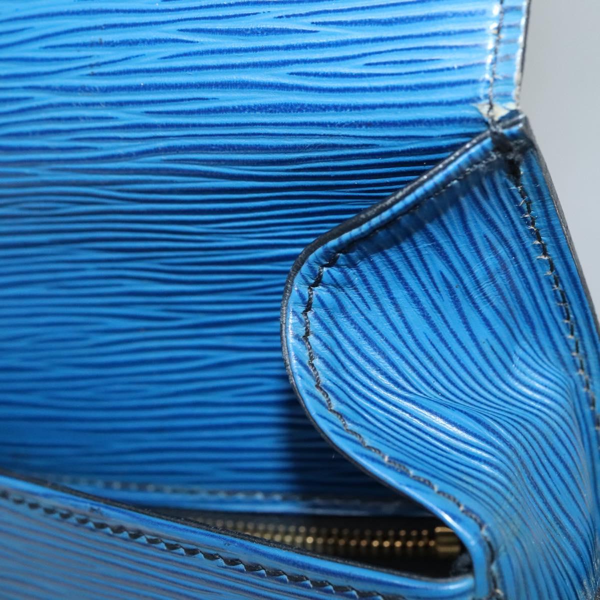 LOUIS VUITTON Epi Saint Cloud GM Shoulder Bag Toledo Blue M52195 LV Auth BA4032