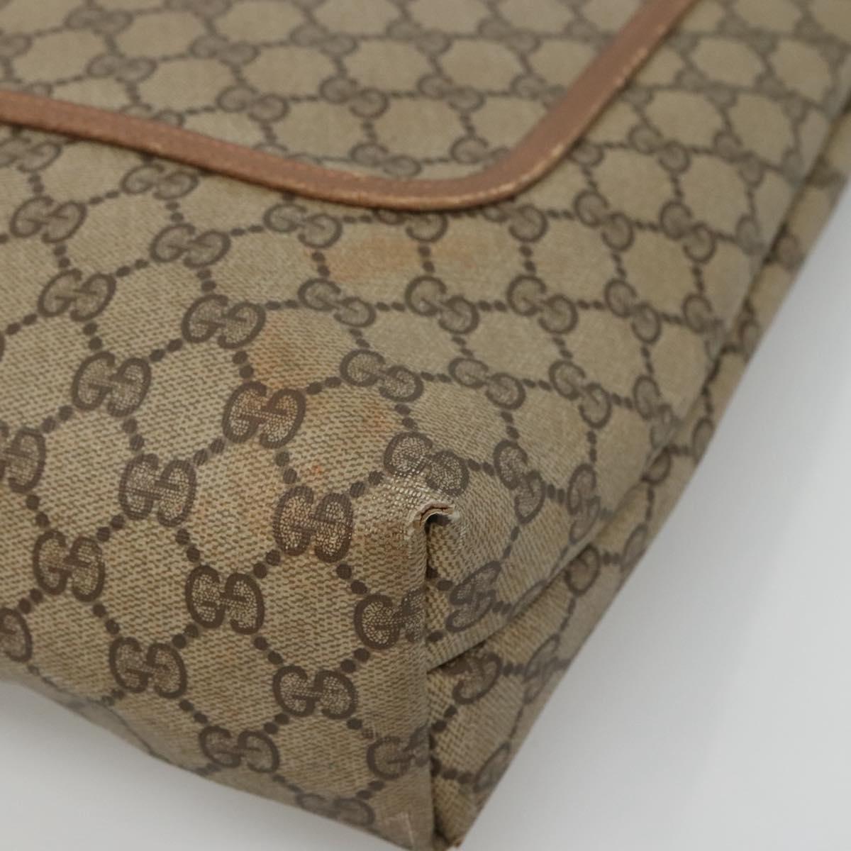 GUCCI GG Supreme Web Sherry Line Tote Bag PVC Beige Red 39 02 003 Auth BA405