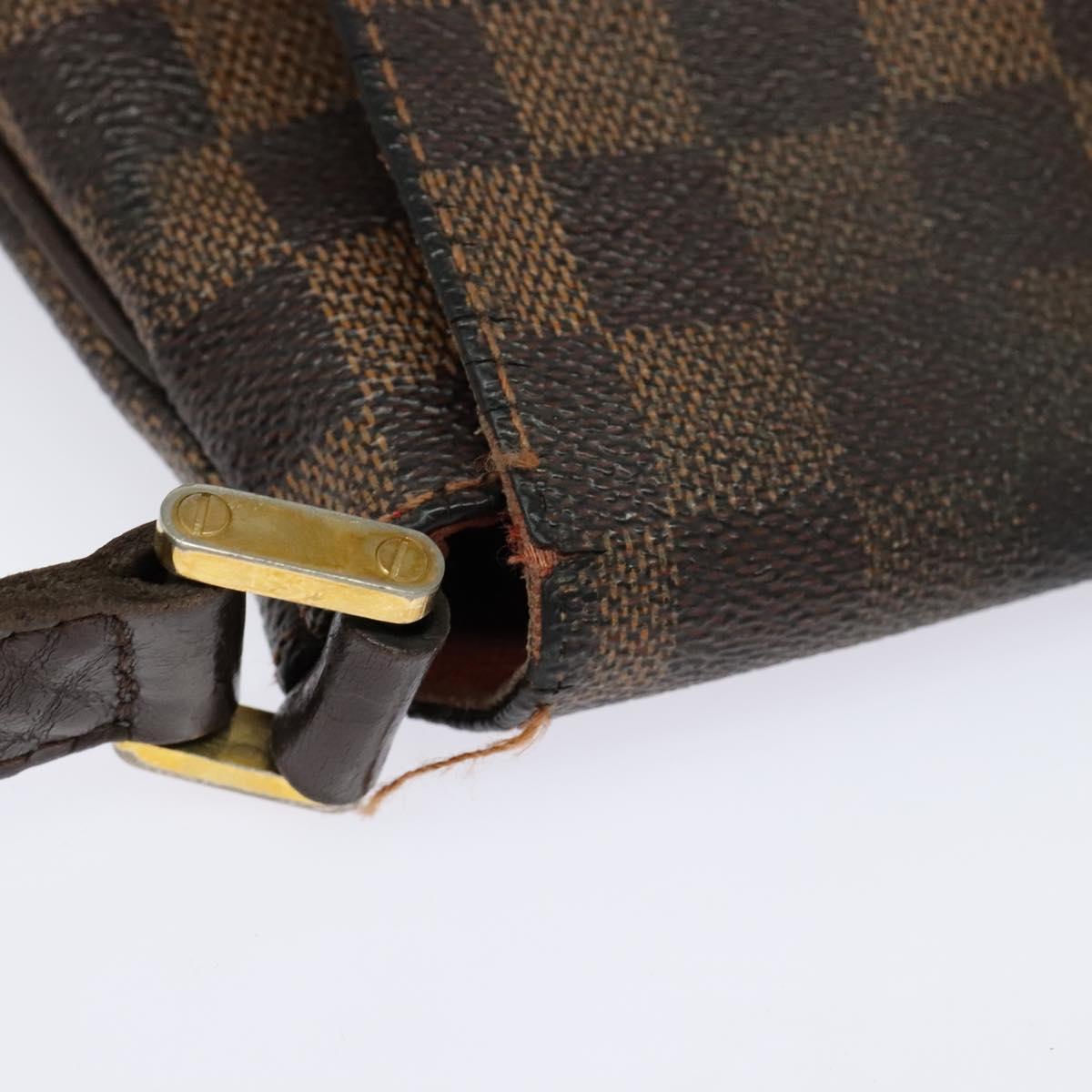 LOUIS VUITTON Damier Ebene Musette Shoulder Bag N51302 LV Auth BA4053