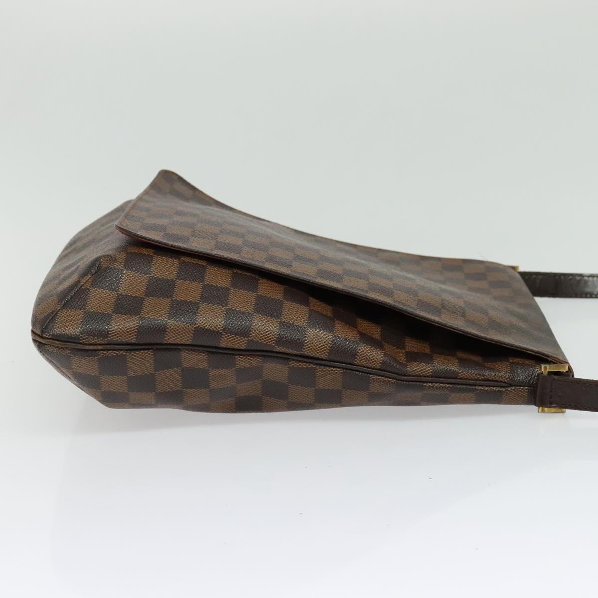 LOUIS VUITTON Damier Ebene Musette Shoulder Bag N51302 LV Auth BA4053