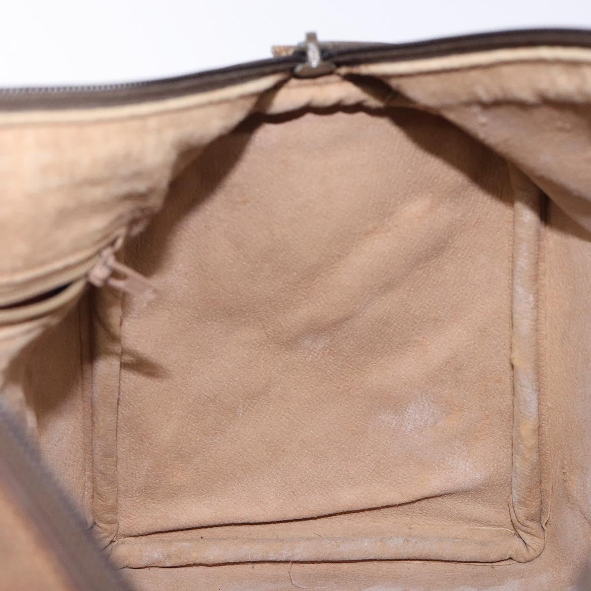 GUCCI GG Supreme Web Sherry Line Hand Bag PVC Beige Gold 39 02 007 Auth BA4056