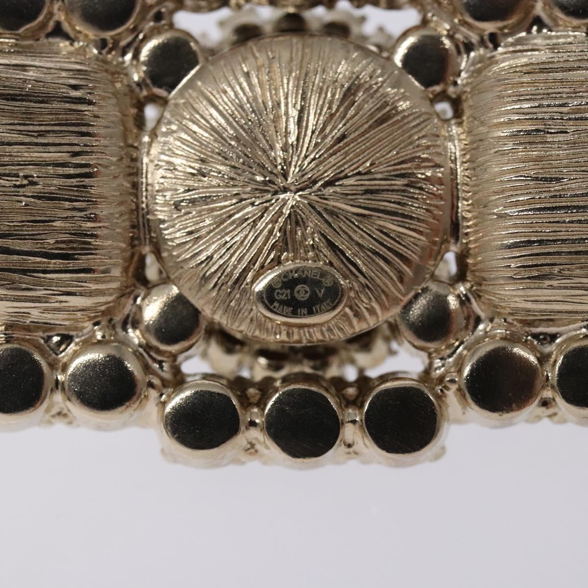 CHANEL COCO Mark Brooch metal Black CC Auth BA4085M