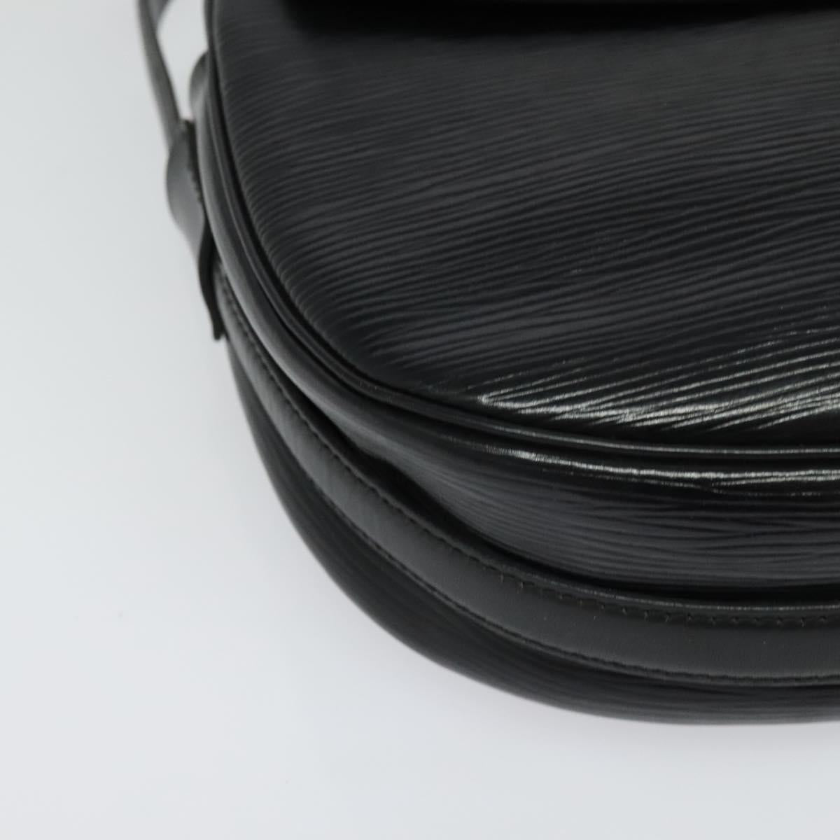 LOUIS VUITTON Epi Jeune Fille MM Shoulder Bag Black M52152 LV Auth BA4090