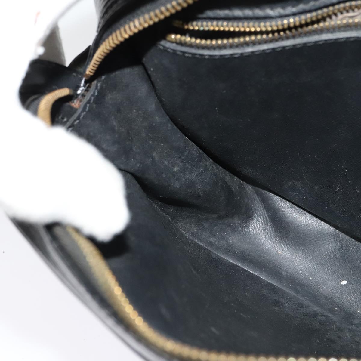 LOUIS VUITTON Epi Jeune Fille MM Shoulder Bag Black M52152 LV Auth BA4090