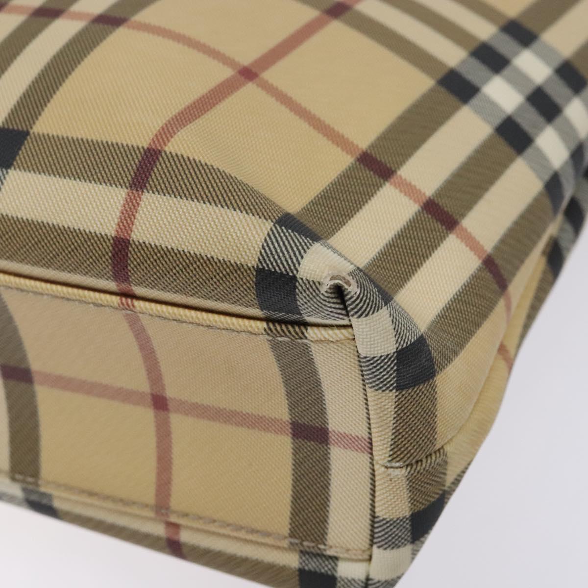 BURBERRY Nova Check Tote Bag PVC Beige Auth BA4094
