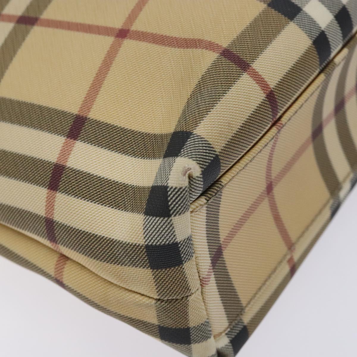 BURBERRY Nova Check Tote Bag PVC Beige Auth BA4094