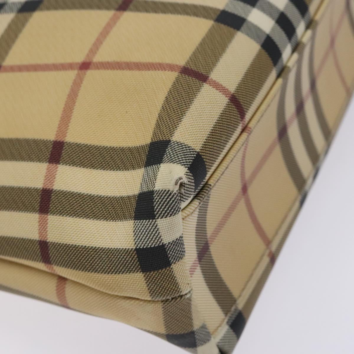 BURBERRY Nova Check Tote Bag PVC Beige Auth BA4094