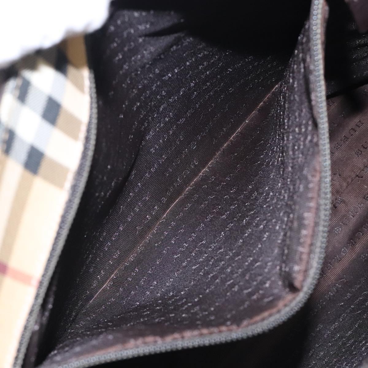 BURBERRY Nova Check Tote Bag PVC Beige Auth BA4094