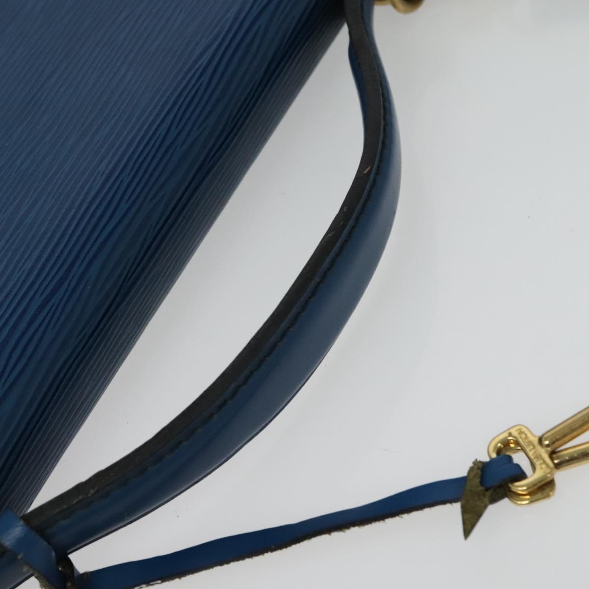 LOUIS VUITTON Epi Porte Documents Bandouliere Bag Toledo Blue LV Auth BA4126