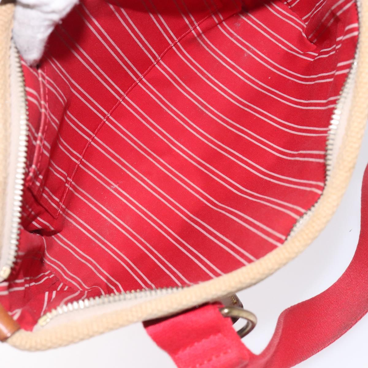 LOUIS VUITTON Antigua Cabas PM Hand Bag Red Beige M40038 LV Auth BA4135