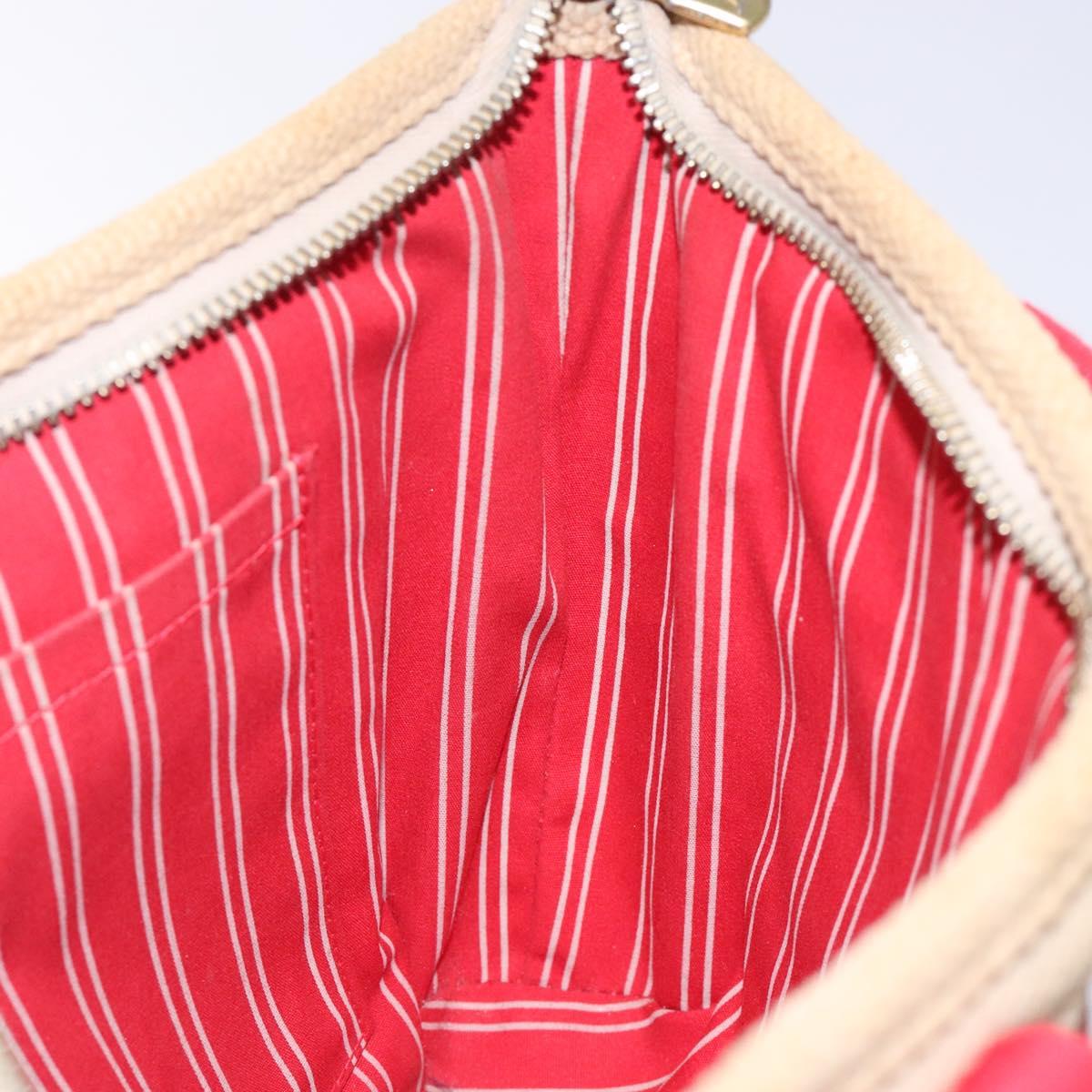 LOUIS VUITTON Antigua Cabas PM Hand Bag Red Beige M40038 LV Auth BA4135