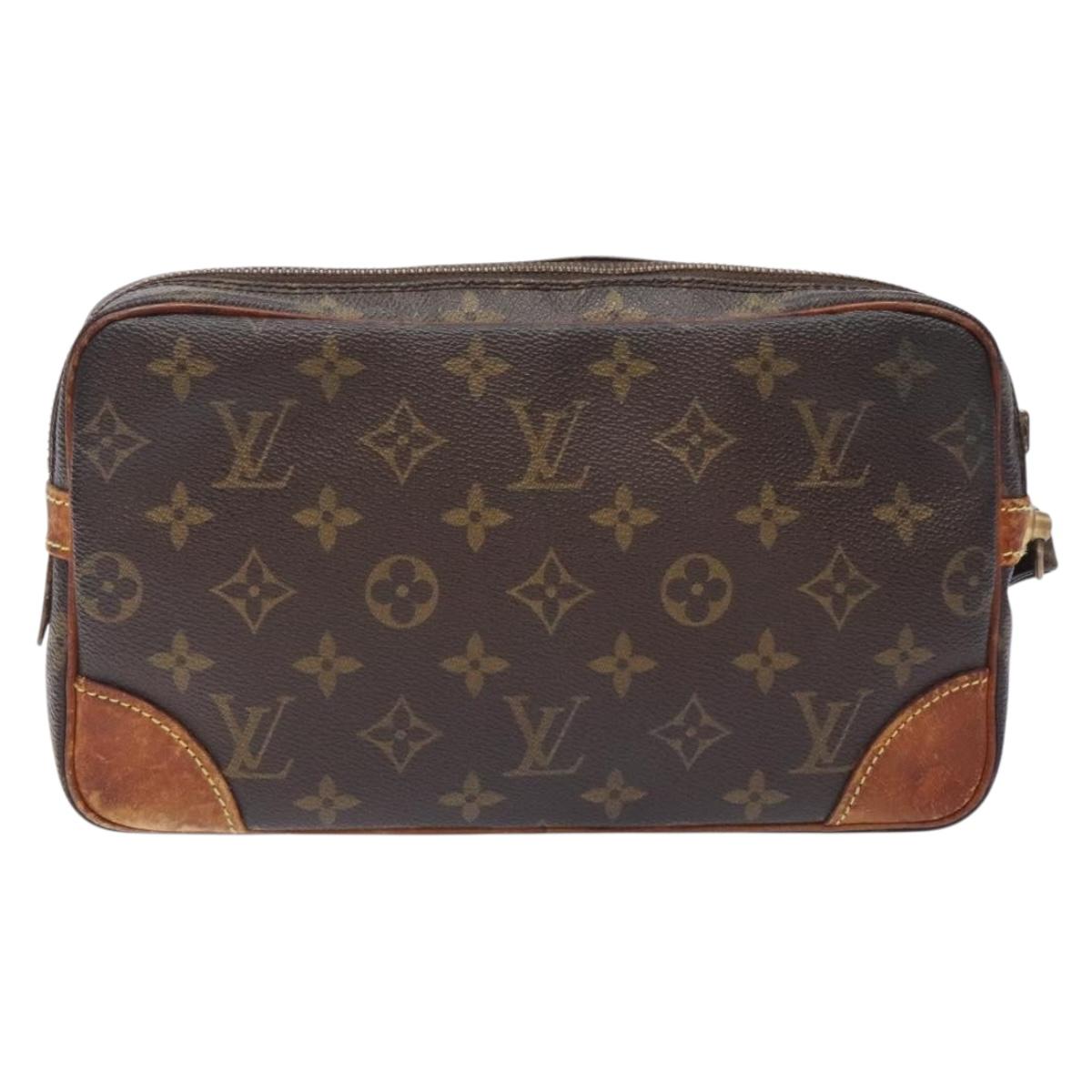 LOUIS VUITTON Monogram Marly Dragonne GM Clutch Bag M51825 LV Auth BA4140