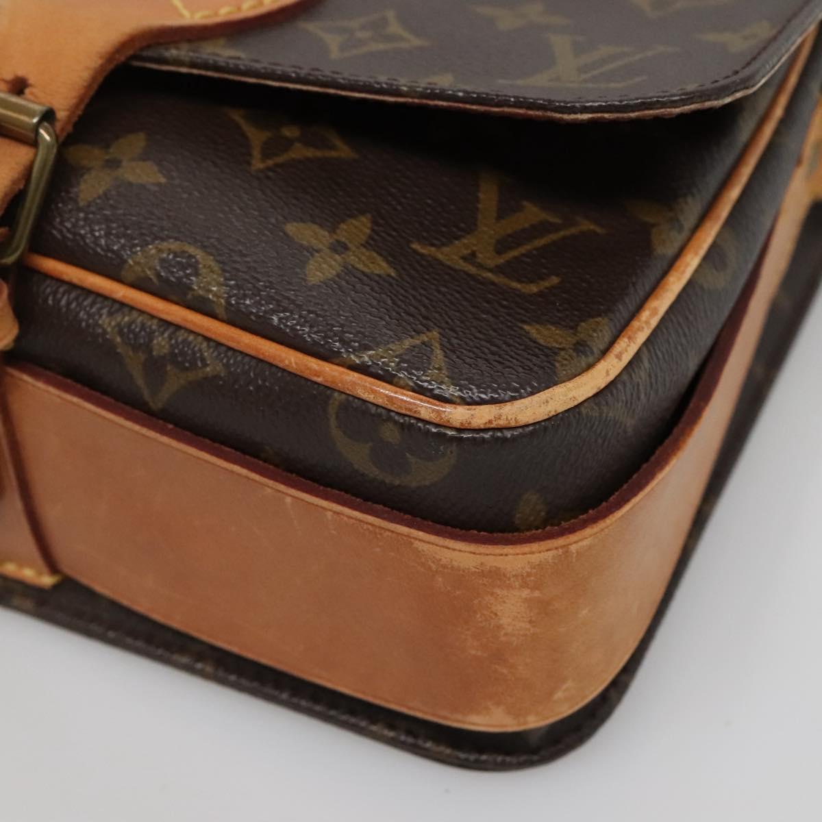 LOUIS VUITTON Monogram Cartouchiere MM Shoulder Bag M51253 LV Auth BA4151