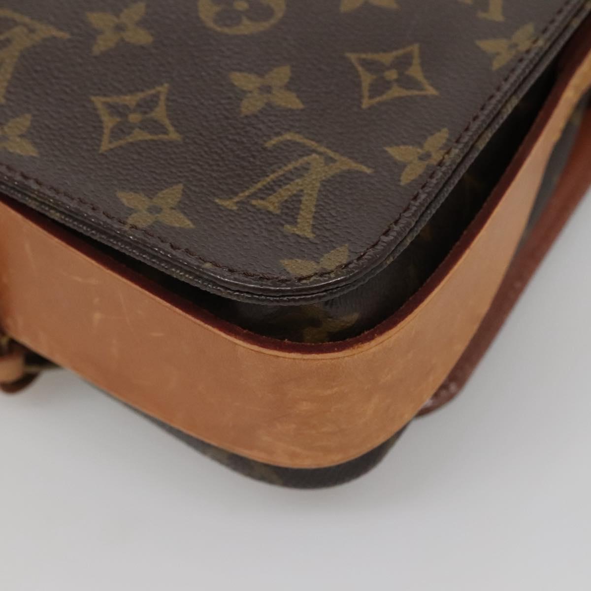 LOUIS VUITTON Monogram Cartouchiere MM Shoulder Bag M51253 LV Auth BA4151