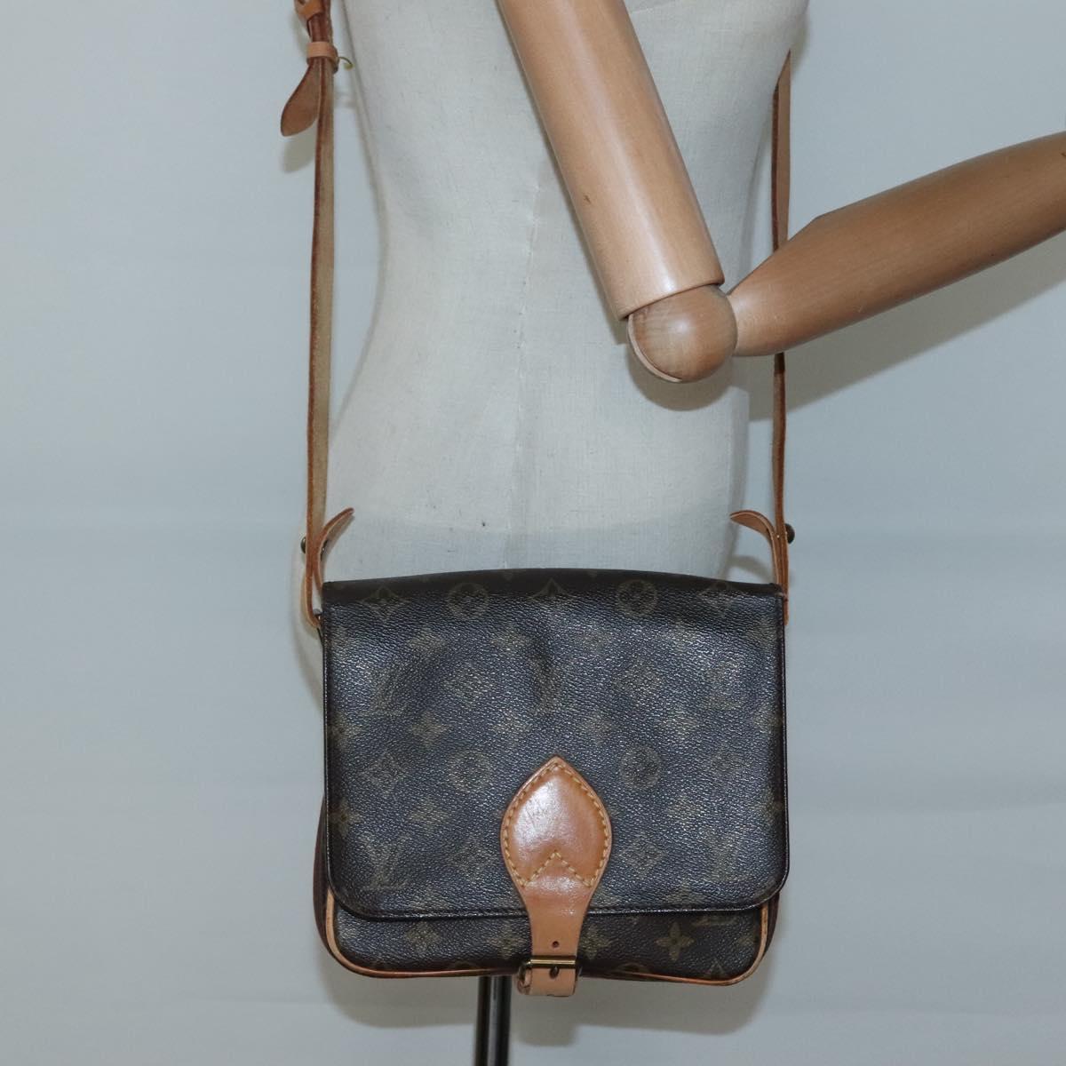 LOUIS VUITTON Monogram Cartouchiere MM Shoulder Bag M51253 LV Auth BA4151
