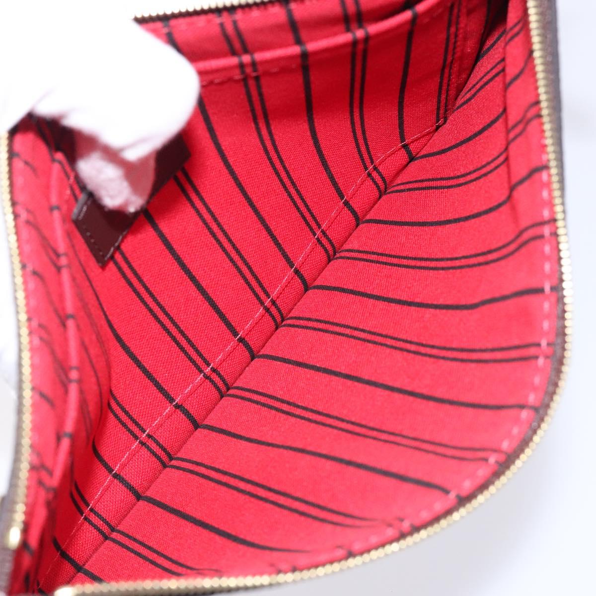 LOUIS VUITTON Damier Ebene Neverfull MM Pouch Accessory Pouch LV Auth BA4153