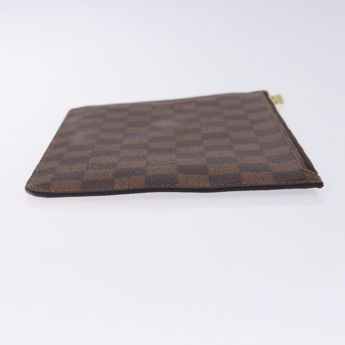 LOUIS VUITTON Damier Ebene Neverfull MM Pouch Accessory Pouch LV Auth BA4153
