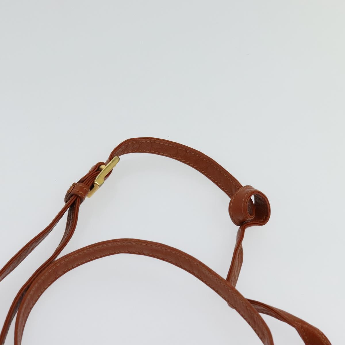 MCM Logogram Vicetos Shoulder Bag PVC Leather Brown Gold Auth BA4155