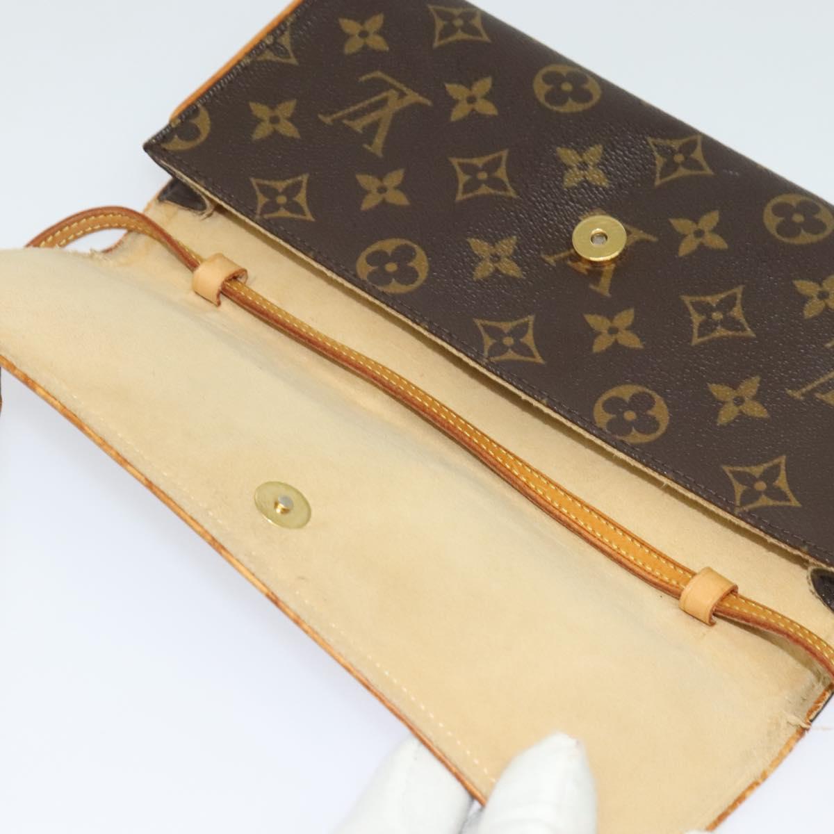 LOUIS VUITTON Monogram Pochette Twin GM Shoulder Bag M51852 LV Auth BA4168