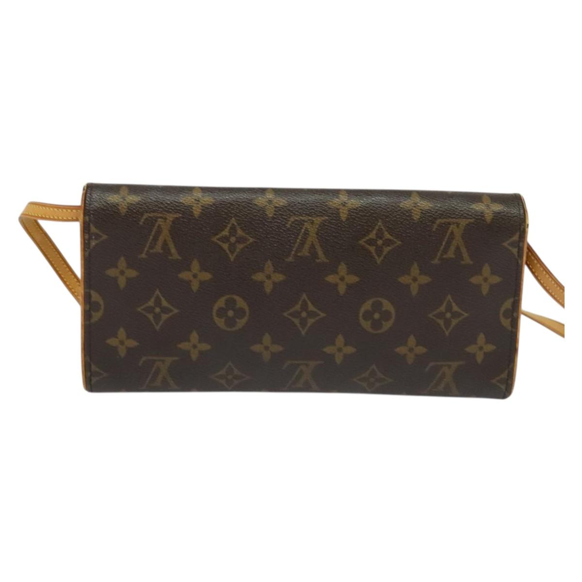 LOUIS VUITTON Monogram Pochette Twin GM Shoulder Bag M51852 LV Auth BA4168