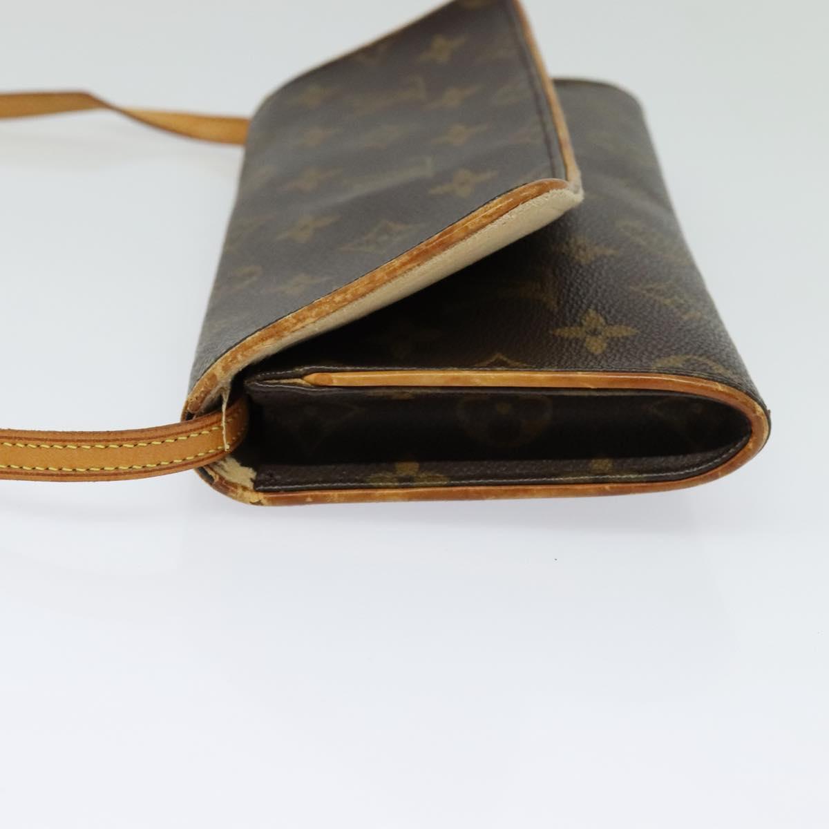 LOUIS VUITTON Monogram Pochette Twin GM Shoulder Bag M51852 LV Auth BA4168